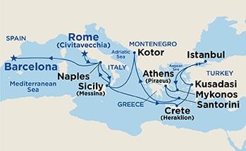 Itinerary Map/Ship Image