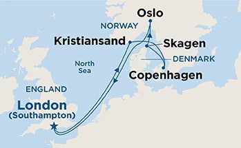 Itinerary Map/Ship Image