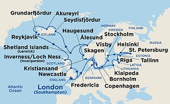 Itinerary Map/Ship Image