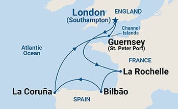 Itinerary Map/Ship Image
