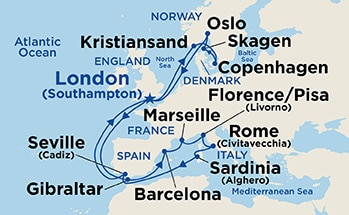 Itinerary Map/Ship Image