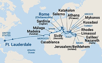 Itinerary Map/Ship Image