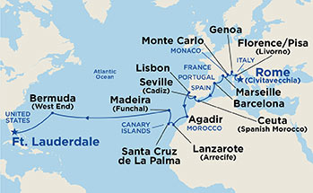 Itinerary Map/Ship Image