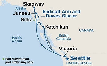 Itinerary Map/Ship Image