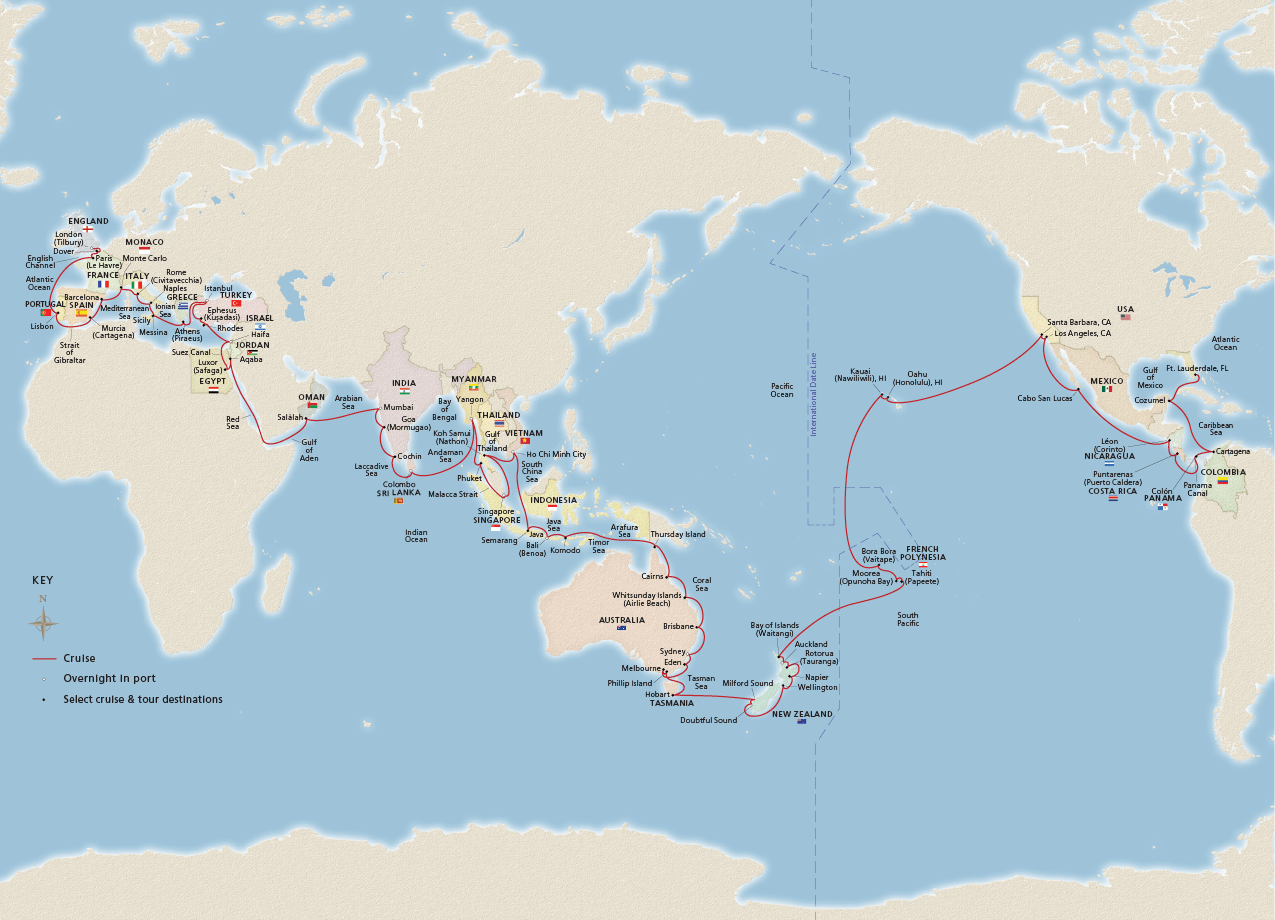 Itinerary Map/Ship Image