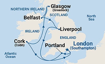 Itinerary Map/Ship Image