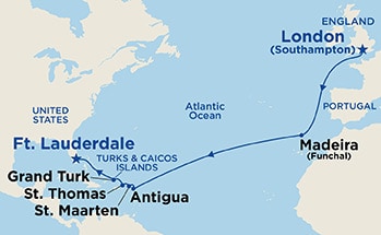 Itinerary Map/Ship Image