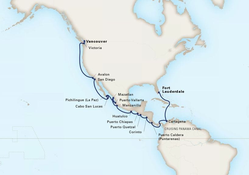 Itinerary Map/Ship Image