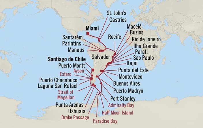 Itinerary Map/Ship Image