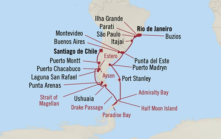 Itinerary Map/Ship Image