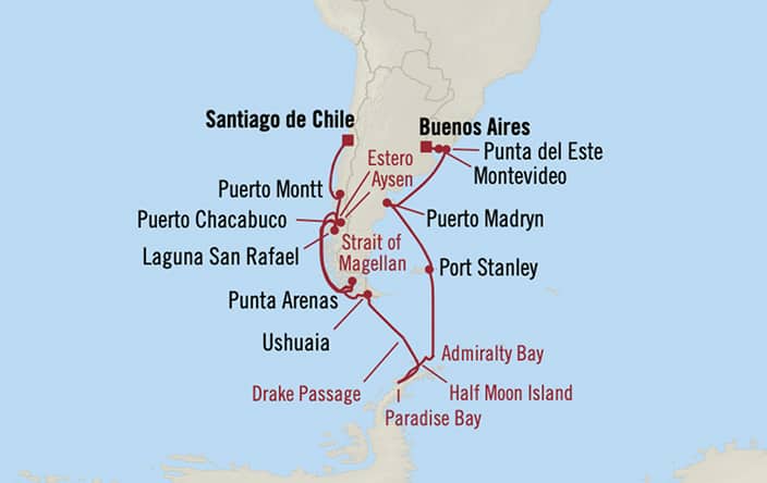 Itinerary Map/Ship Image