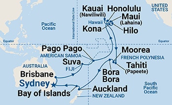 Itinerary Map/Ship Image