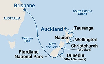 Itinerary Map/Ship Image