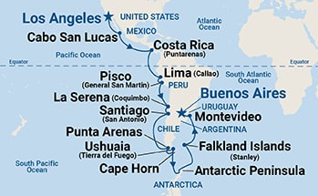 Itinerary Map/Ship Image