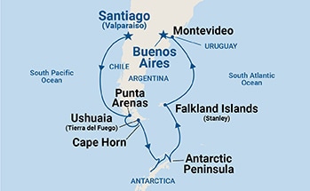 Itinerary Map/Ship Image