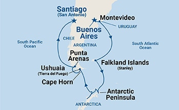 Itinerary Map/Ship Image