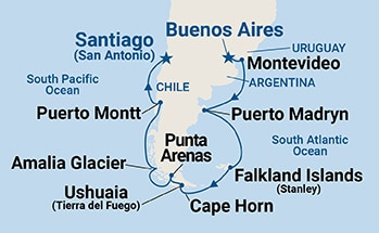 Itinerary Map/Ship Image