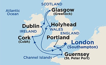 Itinerary Map/Ship Image