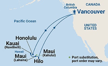 Itinerary Map/Ship Image
