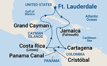 Itinerary Map/Ship Image