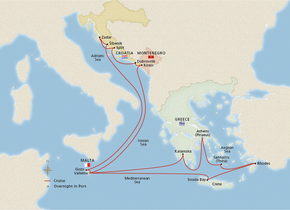 Itinerary Map/Ship Image