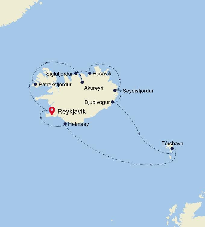 Itinerary Map/Ship Image