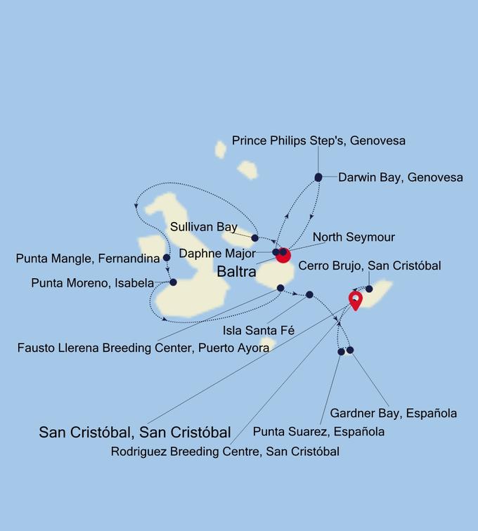 Itinerary Map/Ship Image