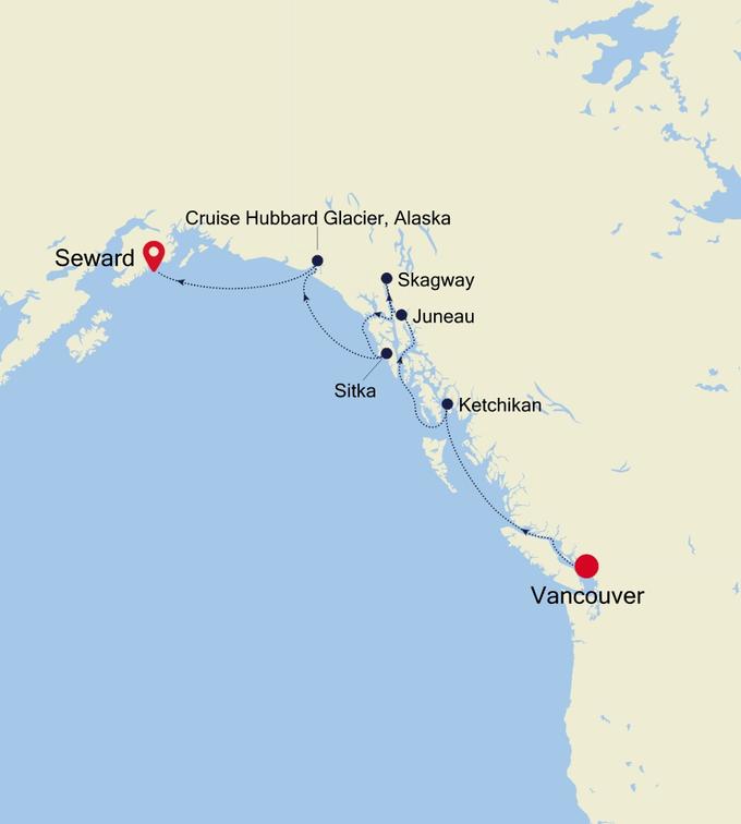 Itinerary Map/Ship Image