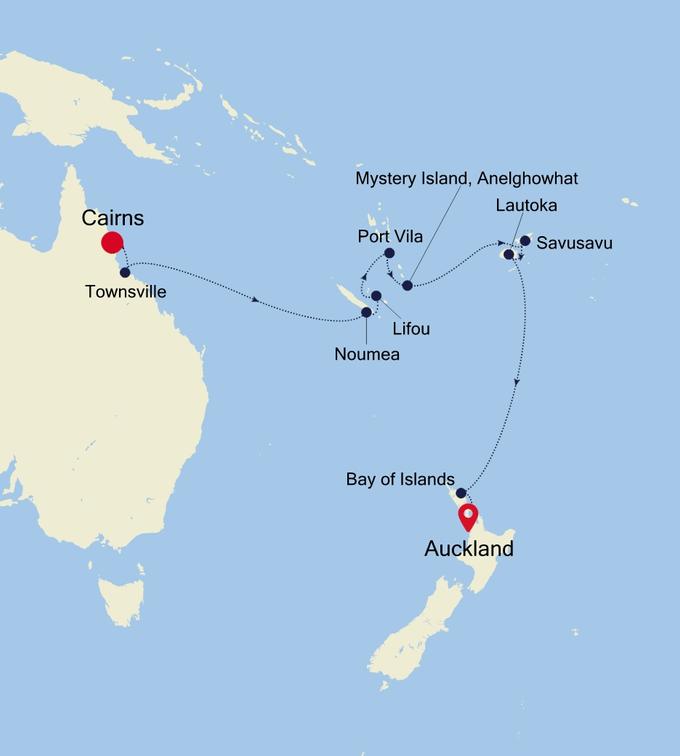Itinerary Map/Ship Image