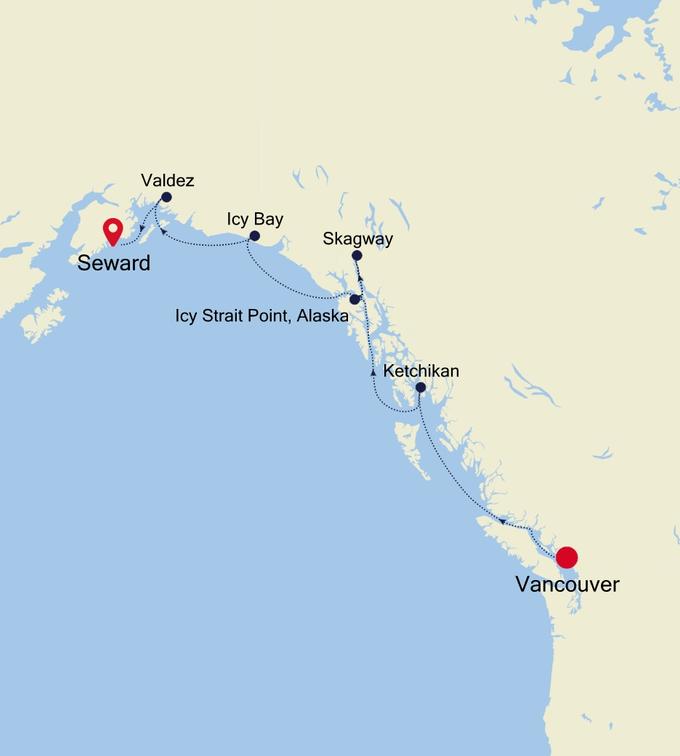 Itinerary Map/Ship Image