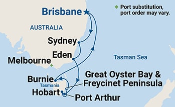 Itinerary Map/Ship Image