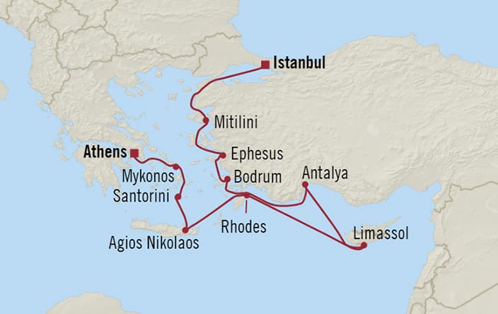 Itinerary Map/Ship Image