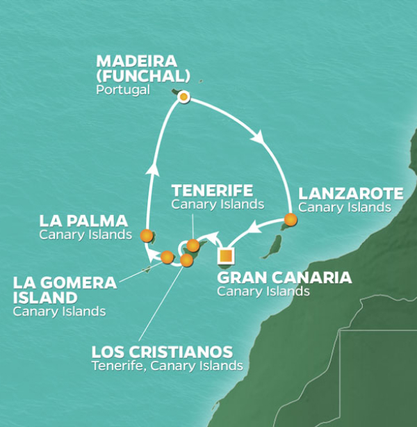Itinerary Map/Ship Image
