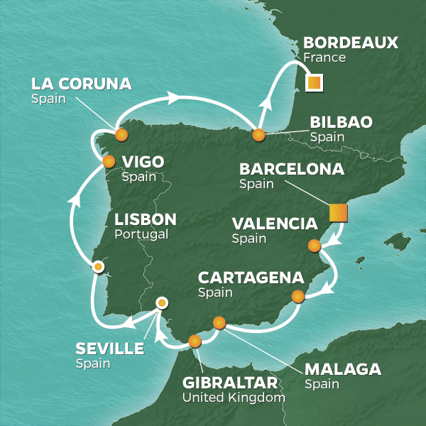 Itinerary Map/Ship Image