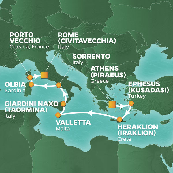 Itinerary Map/Ship Image