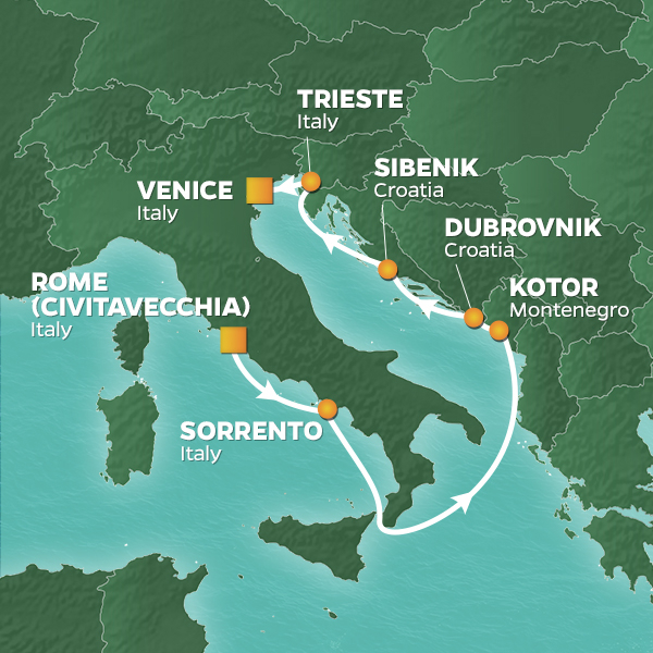 Itinerary Map/Ship Image