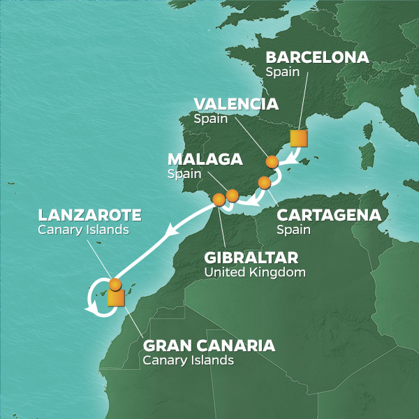 Itinerary Map/Ship Image