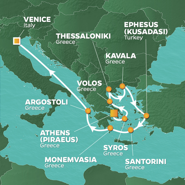 Itinerary Map/Ship Image
