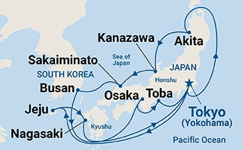 Itinerary Map/Ship Image