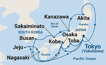 Itinerary Map/Ship Image