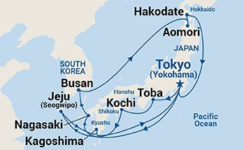 Itinerary Map/Ship Image