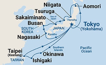 Itinerary Map/Ship Image