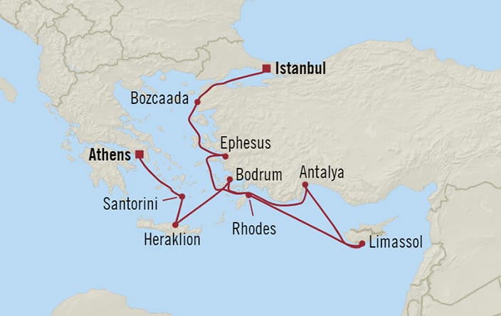 Itinerary Map/Ship Image