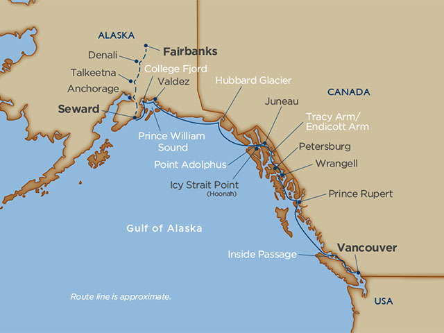 Itinerary Map/Ship Image