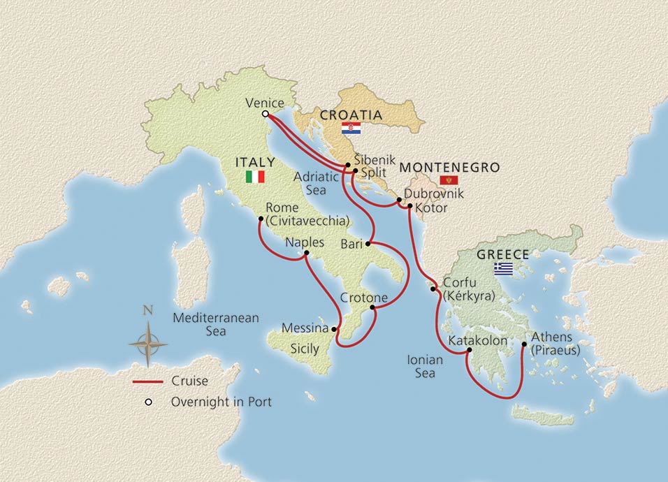 Itinerary Map/Ship Image
