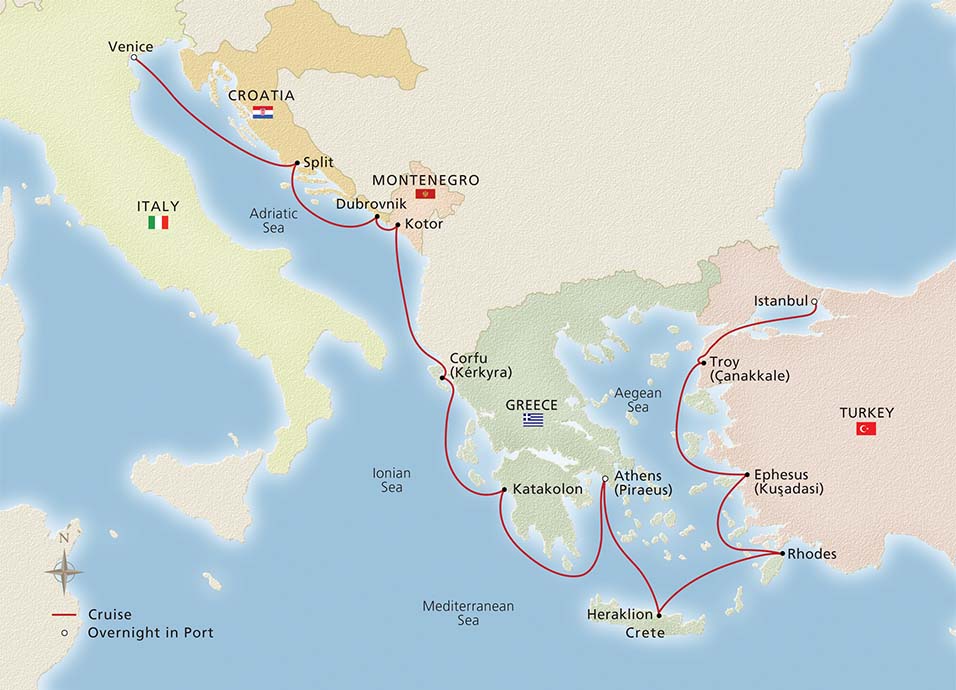 Itinerary Map/Ship Image