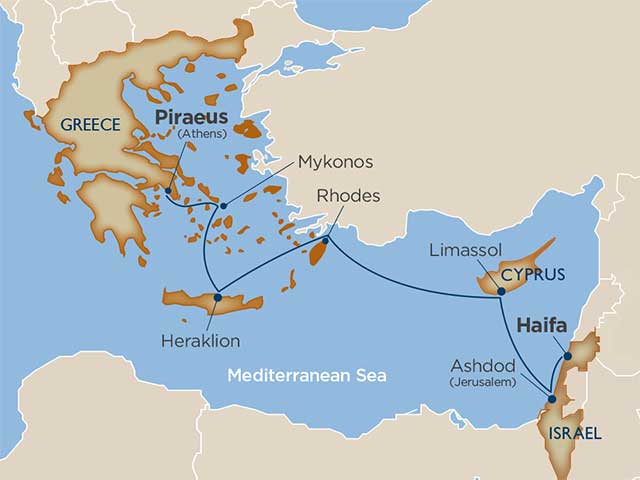 Itinerary Map/Ship Image