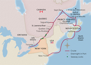 Itinerary Map/Ship Image