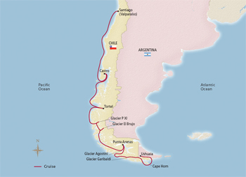 Itinerary Map/Ship Image