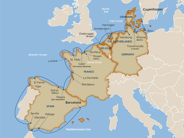 Itinerary Map/Ship Image